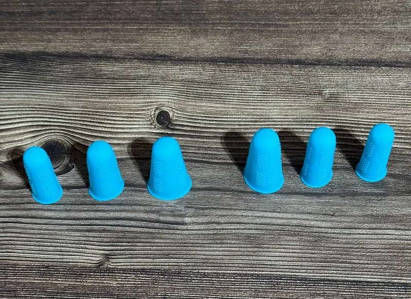 6 protectores de dedos de silicona para pistola de silicona